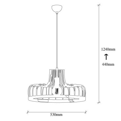 Lampadario su filo FELLINI 1xE27/100W/230V