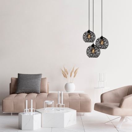 Lampadario su filo FELLINI 3xE27/100W/230V