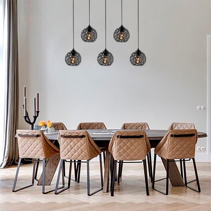 Lampadario su filo FELLINI 5xE27/100W/230V