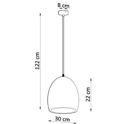 Lampadario su filo FLAWIUSZ 1xE27/60W/230V