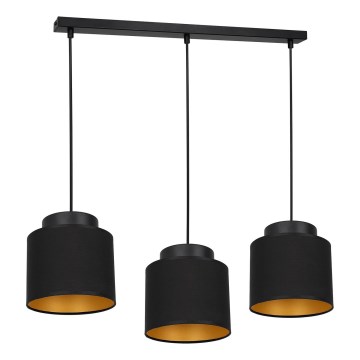 Lampadario su filo FRODI 3xE27/60W/230V nero