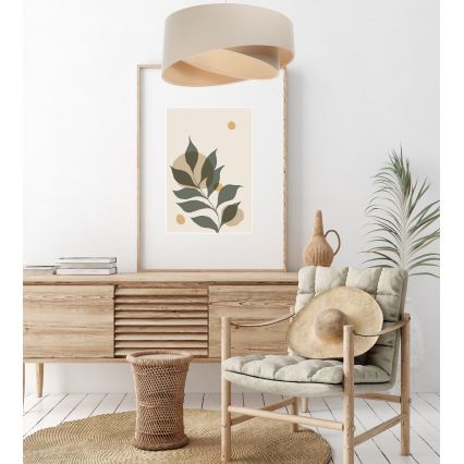 Lampadario su filo GALAXY 1xE27/60W/230V beige
