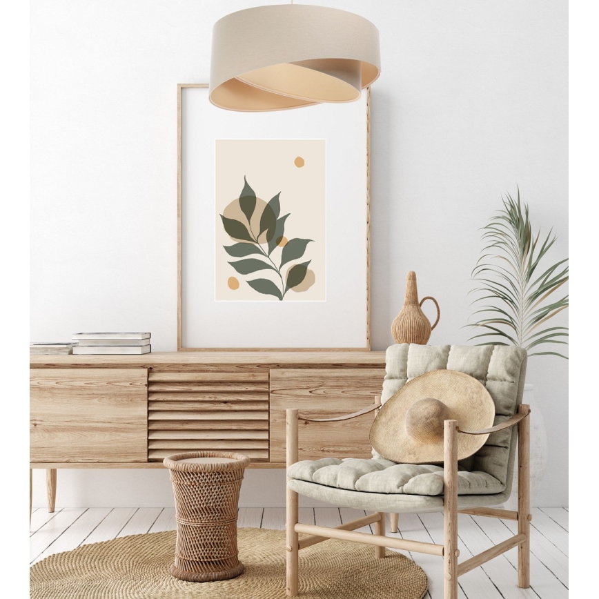 Lampadario su filo GALAXY 1xE27/60W/230V beige