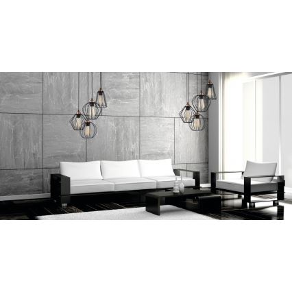 Lampadario su filo GALAXY 4xE27/60W/230V