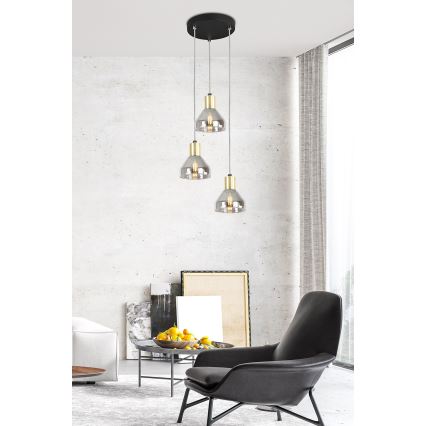 Lampadario su filo GREGORY 3xE14/40W/230V