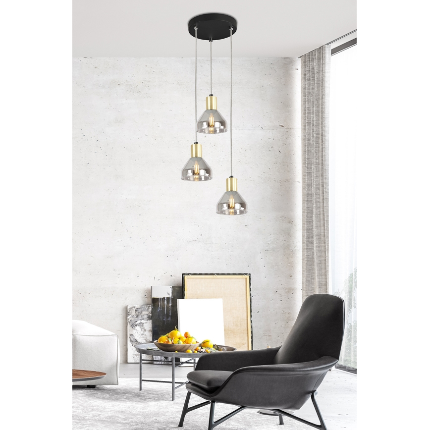 Lampadario su filo GREGORY 3xE14/40W/230V