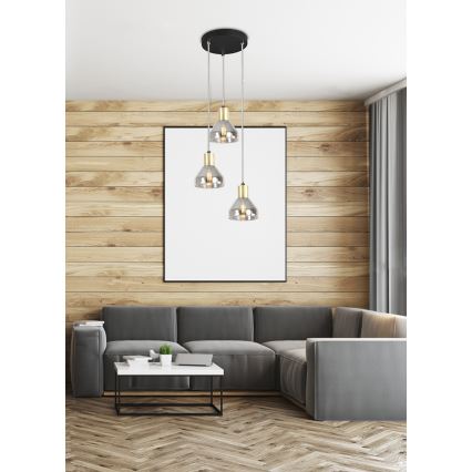 Lampadario su filo GREGORY 3xE14/40W/230V