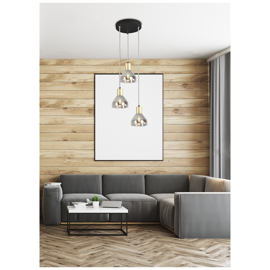 Lampadario su filo GREGORY 3xE14/40W/230V