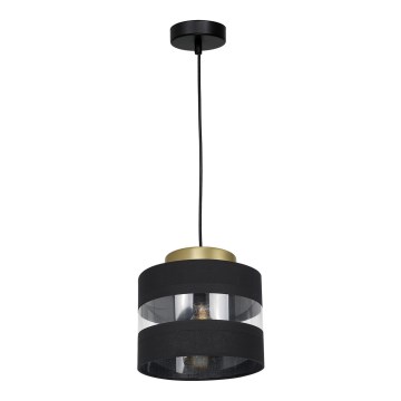 Lampadario su filo HAVARD 1xE27/60W/230V nero/ottone