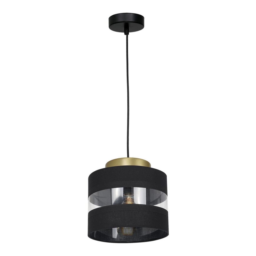 Lampadario su filo HAVARD 1xE27/60W/230V nero/ottone