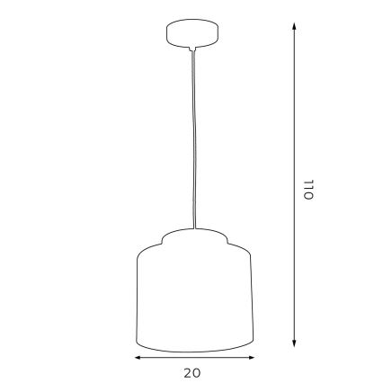 Lampadario su filo HAVARD 1xE27/60W/230V nero/ottone