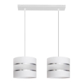 Lampadario su filo HELEN 2xE27/15W/230V bianco