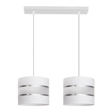 Lampadario su filo HELEN 2xE27/15W/230V bianco