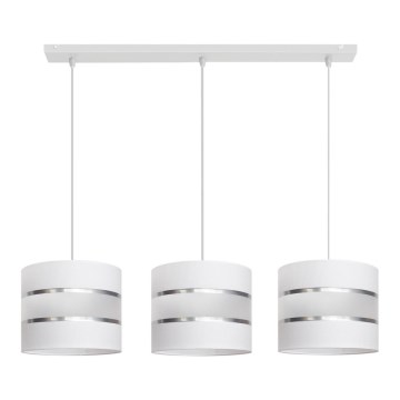 Lampadario su filo HELEN 3xE27/15W/230V bianco