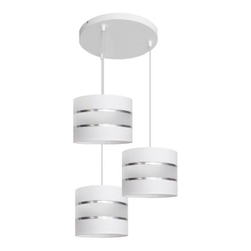 Lampadario su filo HELEN 3xE27/15W/230V bianco