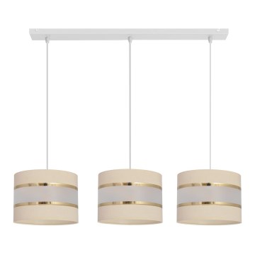 Lampadario su filo HELEN 3xE27/15W/230V crema