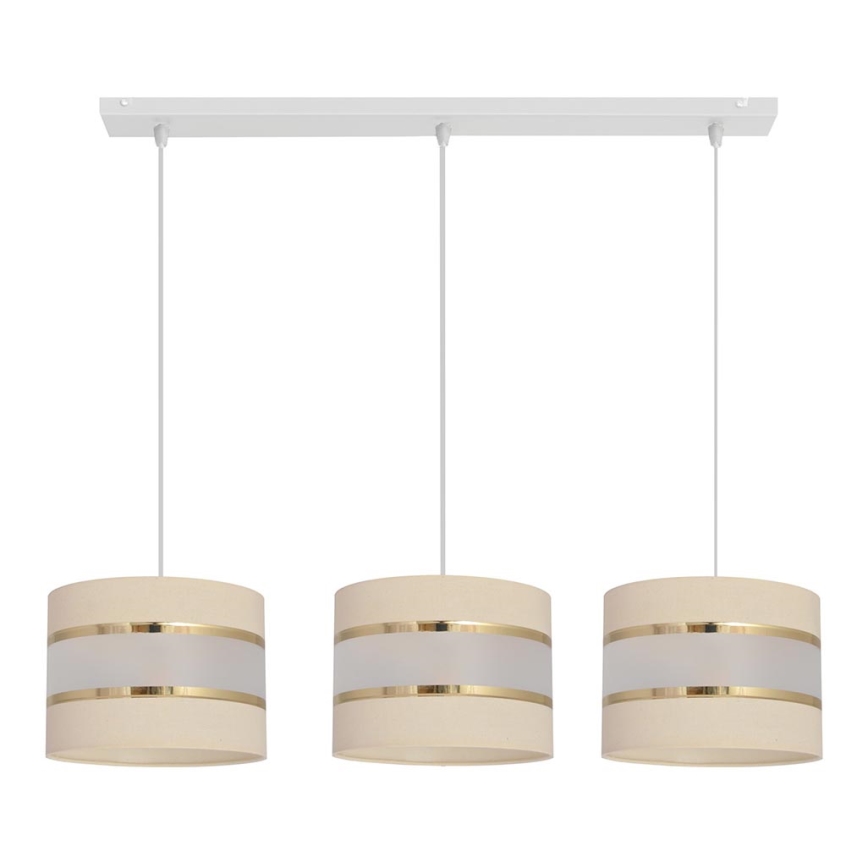 Lampadario su filo HELEN 3xE27/15W/230V crema