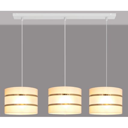 Lampadario su filo HELEN 3xE27/15W/230V crema