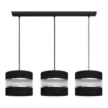 Lampadario su filo HELEN 3xE27/15W/230V nero