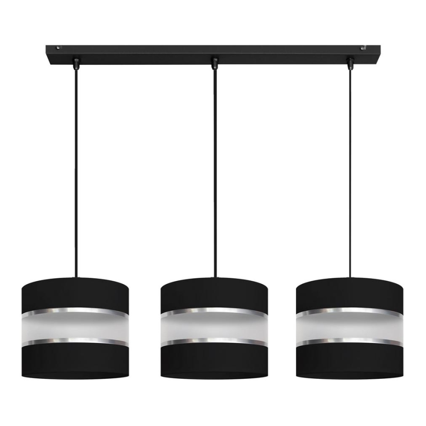 Lampadario su filo HELEN 3xE27/15W/230V nero