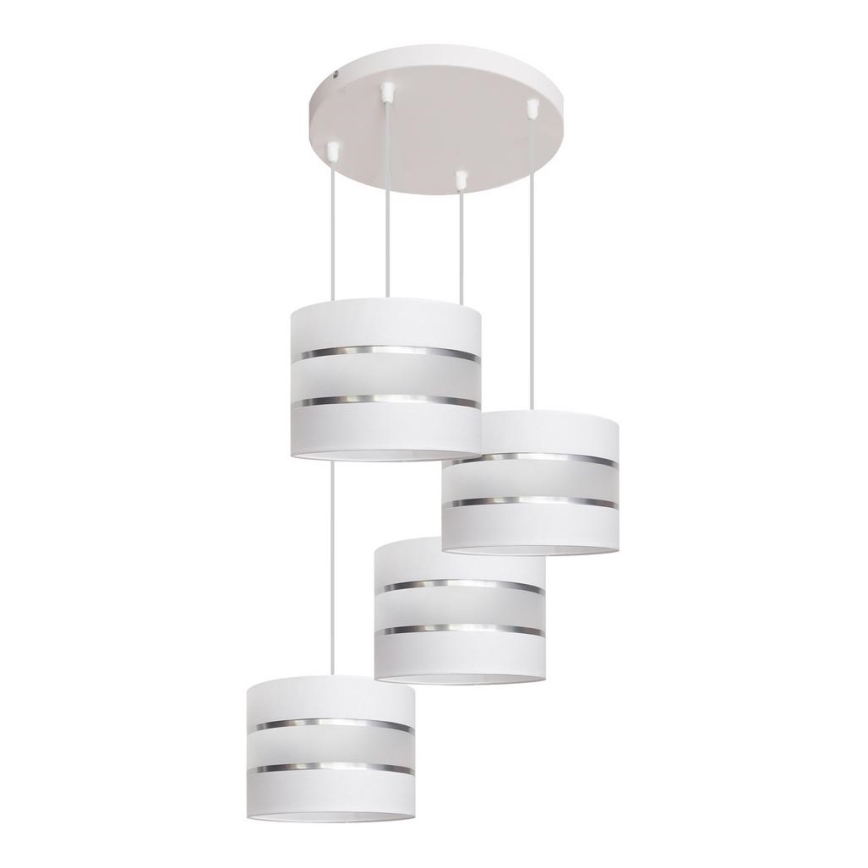 Lampadario su filo HELEN 4xE27/15W/230V bianco