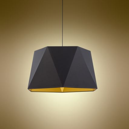 Lampadario su filo  IVO 1xE27/25W/230V nero/oro