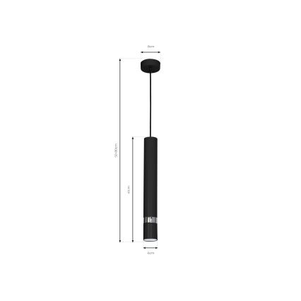 Lampadario su filo JOKER 1xGU10/25W/230V nero