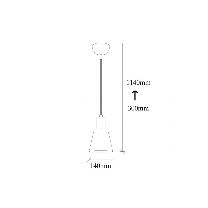 Lampadario su filo KEM 1xE27/40W/230V nero