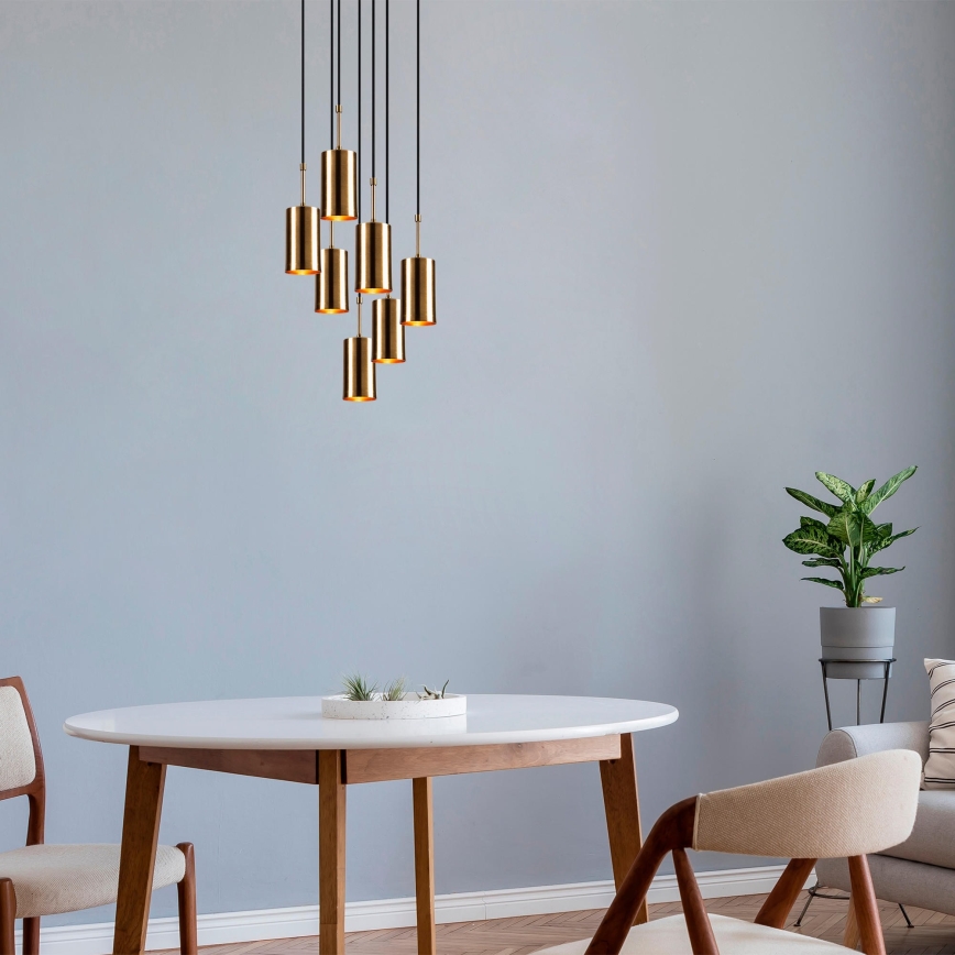 Lampadario su filo KEM 7xE27/40W/230V