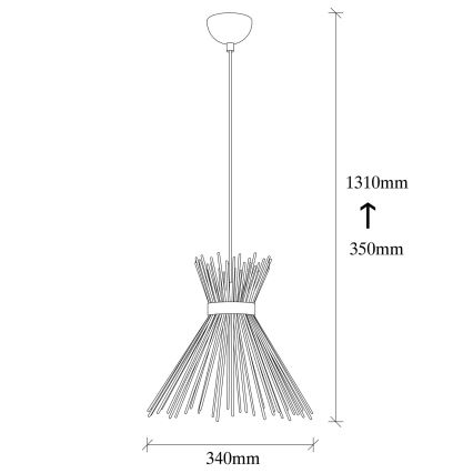 Lampadario su filo KIRPI 1xE27/40W/230V