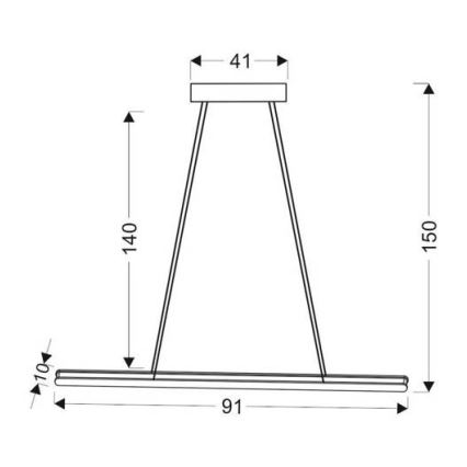 Lampadario su filo LED COCONUT LED/28W/230V