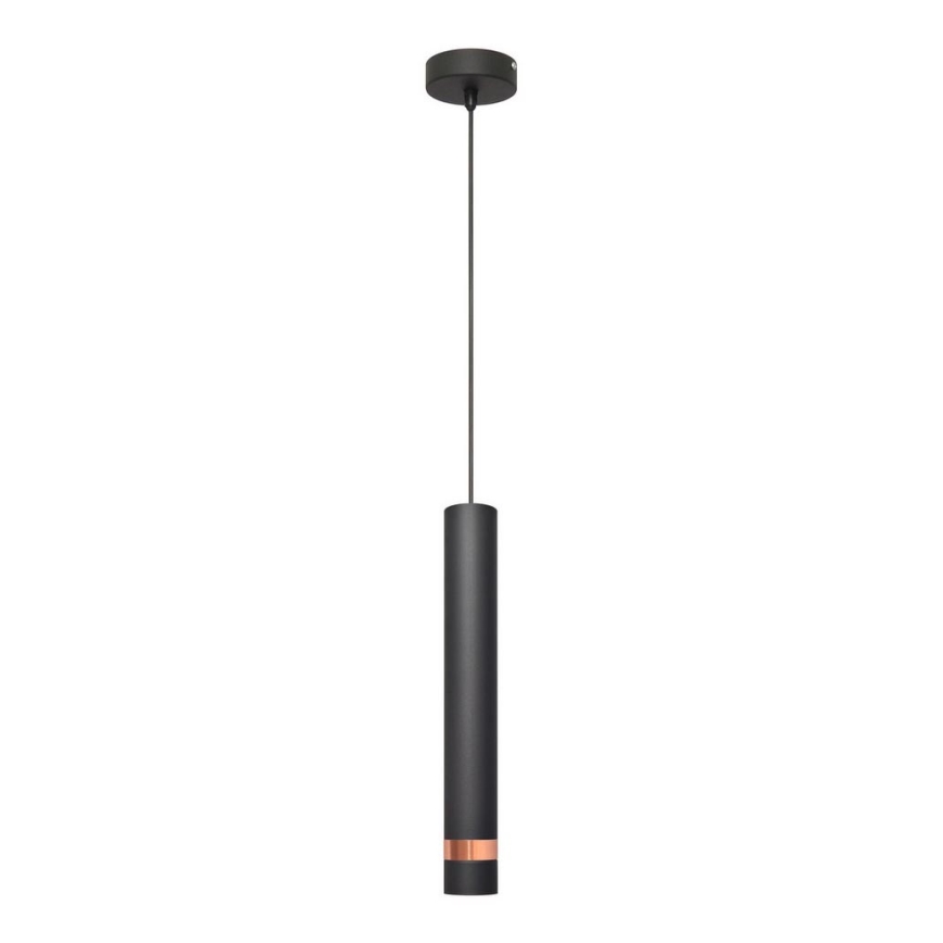 Lampadario su filo LED TUBA 1xGU10/4,8W/230V nero/rame