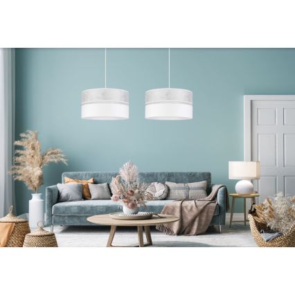 Lampadario su filo LIMA 1xE27/60W/230V bianco