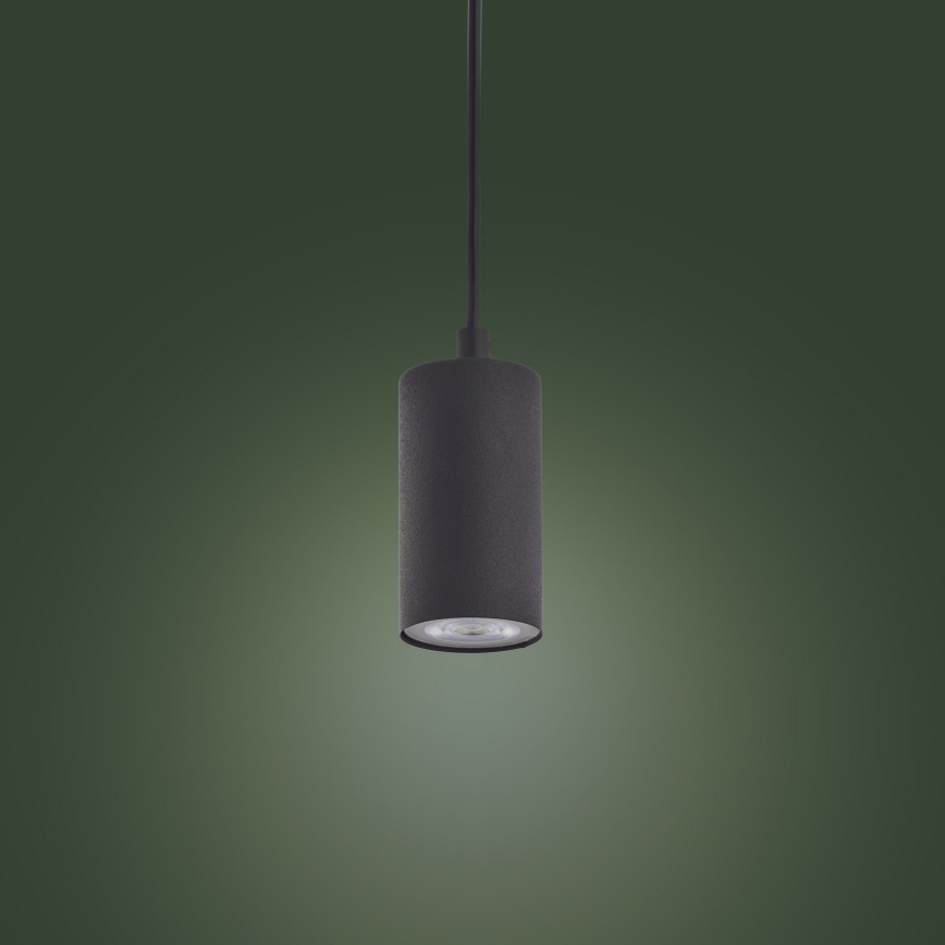 Lampadario su filo LOGAN BLACK 1xGU10/10W/230V