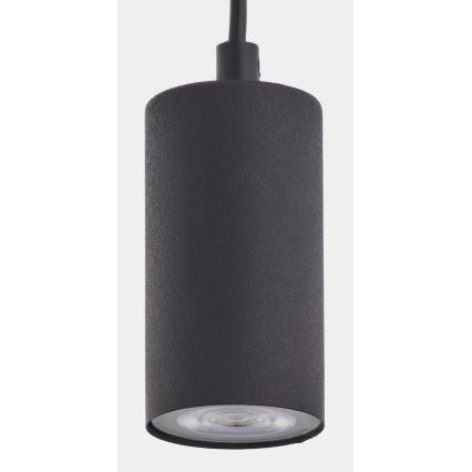 Lampadario su filo LOGAN BLACK 1xGU10/10W/230V