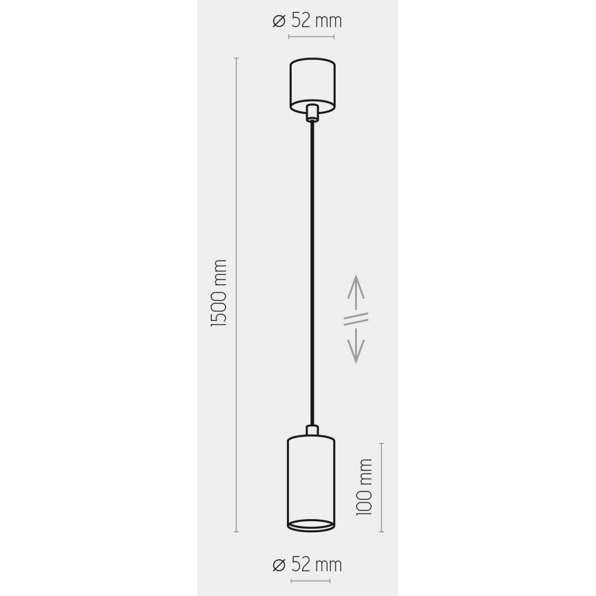 Lampadario su filo LOGAN BLACK 1xGU10/10W/230V