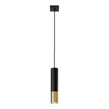 Lampadario su filo LOOPEZ 1xGU10/40W/230V nero/oro