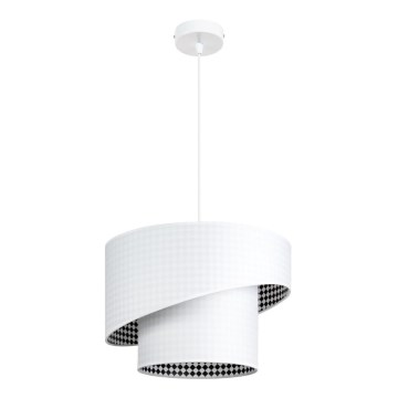 Lampadario su filo LORI 1×E27/60W/230V bianco