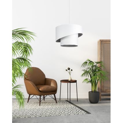 Lampadario su filo LORI 1×E27/60W/230V bianco