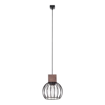 Lampadario su filo  MILAN 1xE27/60W/230V legno