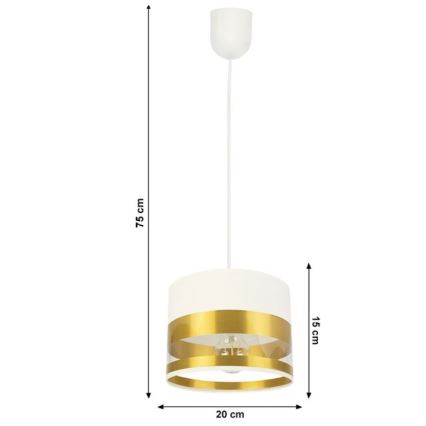 Lampadario su filo MILO 1xE27/60W/230V dorato