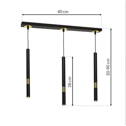 Lampadario su filo MONZA 3xG9/7W/230V