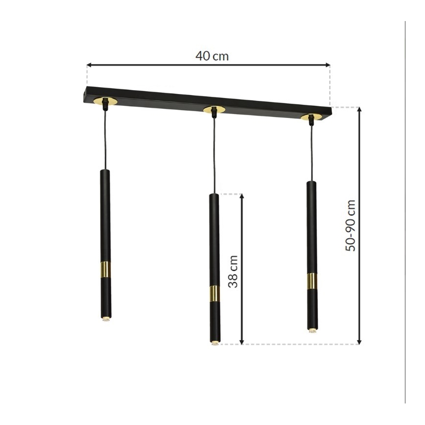 Lampadario su filo MONZA 3xG9/7W/230V