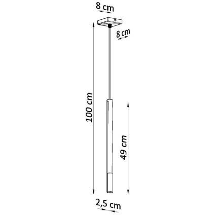 Lampadario su filo MOSAIC 1xG9/12W/230V nero/rame