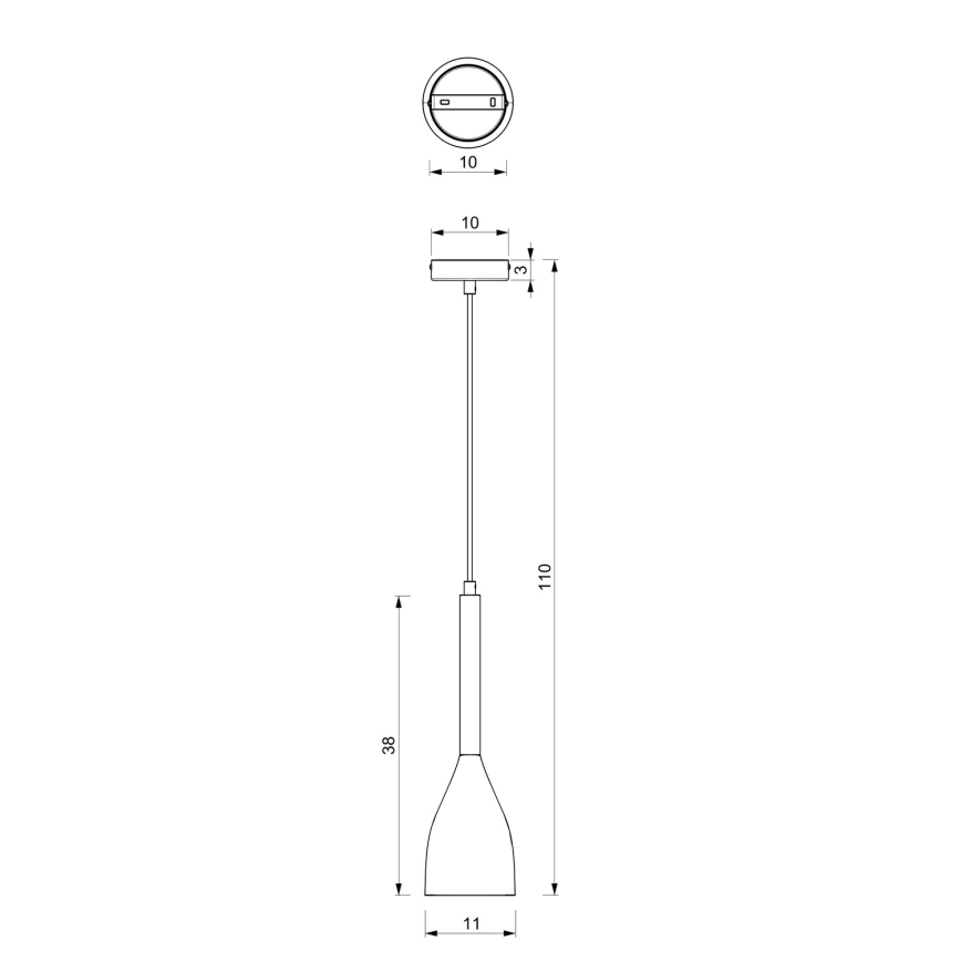 Lampadario su filo MUZA 1xE27/60W/230V