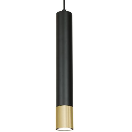 Lampadario su filo NEST 1xGU10/8W/230V nero/dorato