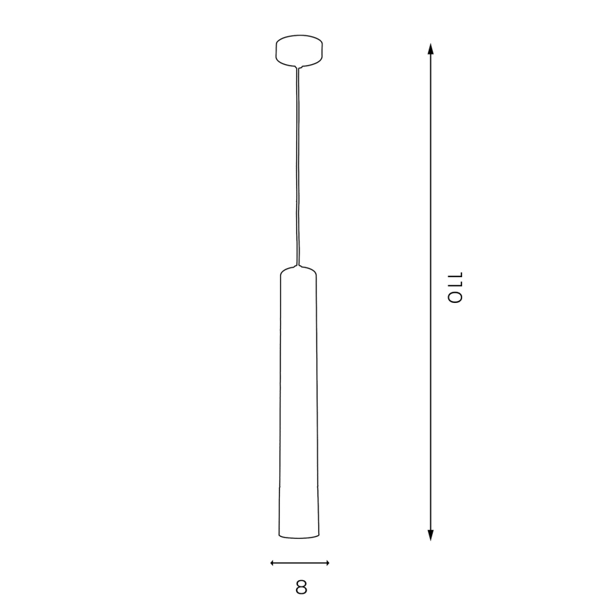 Lampadario su filo NEST 1xGU10/8W/230V nero/dorato