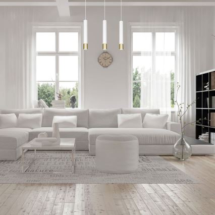 Lampadario su filo NEST 3xGU10/8W/230V bianco/dorato