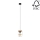 Lampadario su filo NETUNO 1xE27/60W/230V quercia - certificato FSC