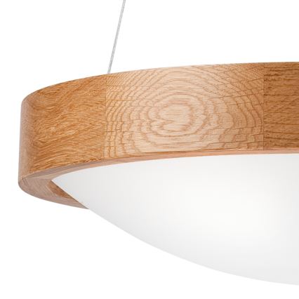 Lampadario su filo OAK SLIM 2xE27/60W/230V ø 37 cm quercia